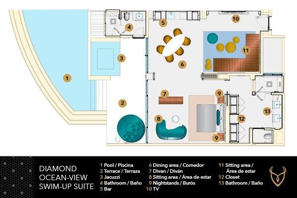 Diamond Ocean-View Jacuzzi Suite Diamond Ocean-View Swim-Up Suite Desire Riviera Maya Resort Puerto Morelos