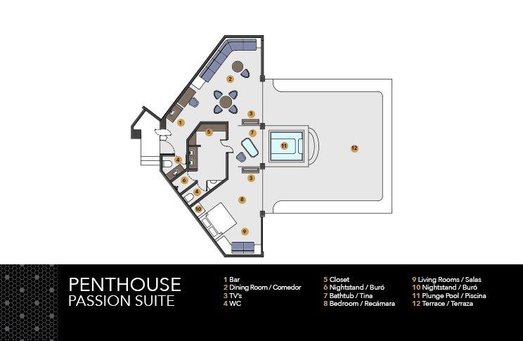 Penthouse passion suite plunge pool Desire Pearl Riviera Maya Resort Puerto Morelos Penthouse passion suite plunge pool Desire Pearl Riviera Maya Resort Puerto Morelos