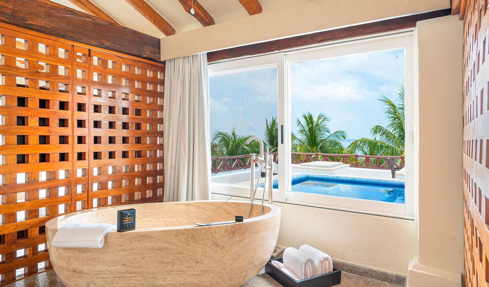 Penthouse passion suite plunge pool Desire Pearl Riviera Maya Resort Puerto Morelos Penthouse passion suite plunge pool Desire Pearl Riviera Maya Resort Puerto Morelos